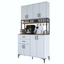 Hanah Home Armario Multiusos Blanco y Nogal JE213 - 4053